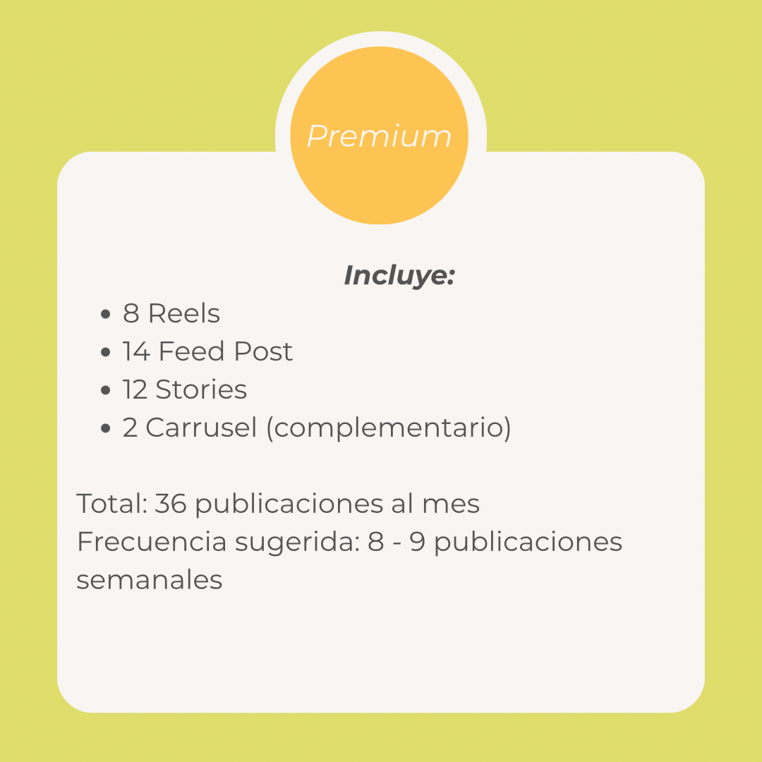 Paquete PREMIUM Redes Sociales
