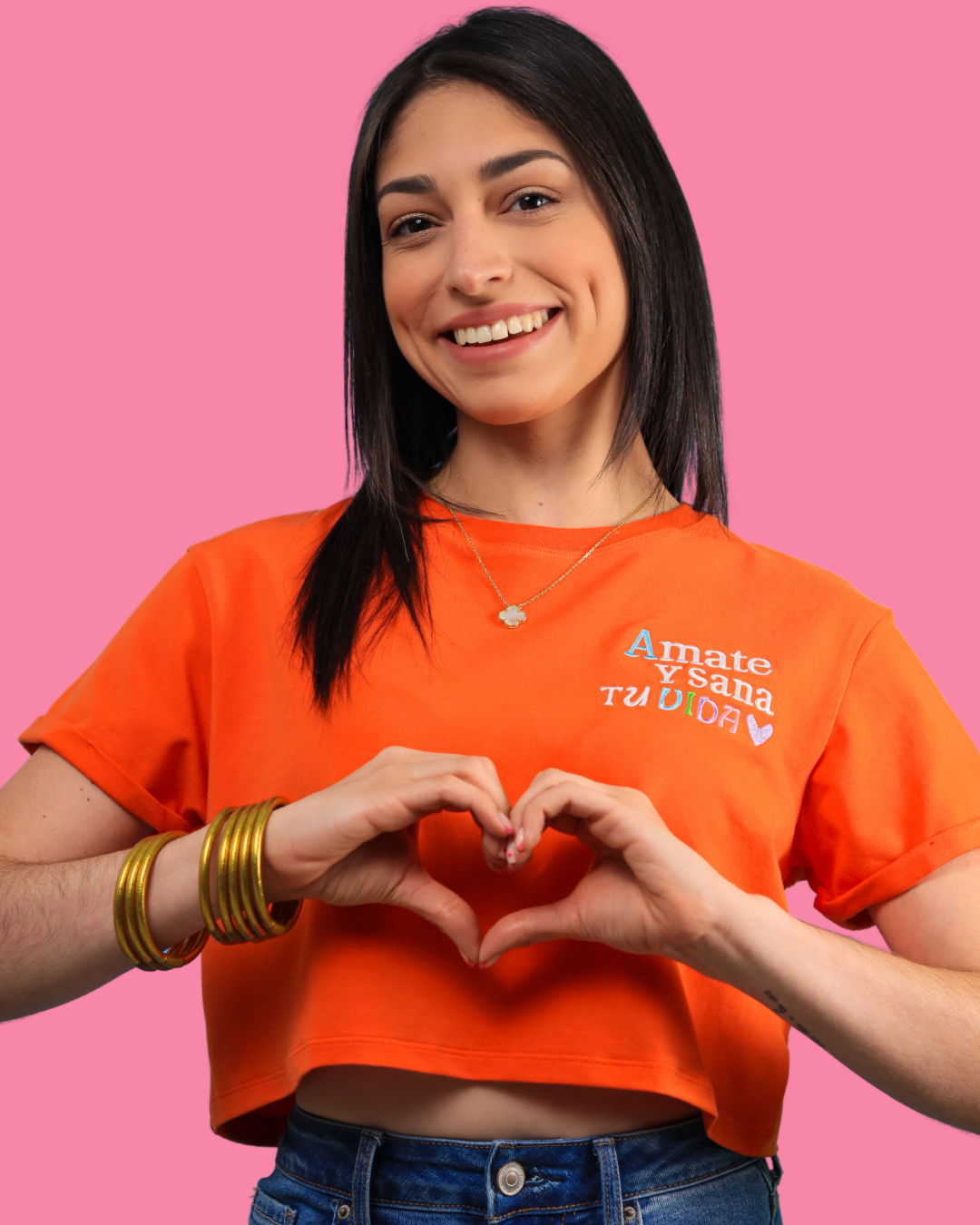 Amate y Sana Crop Top