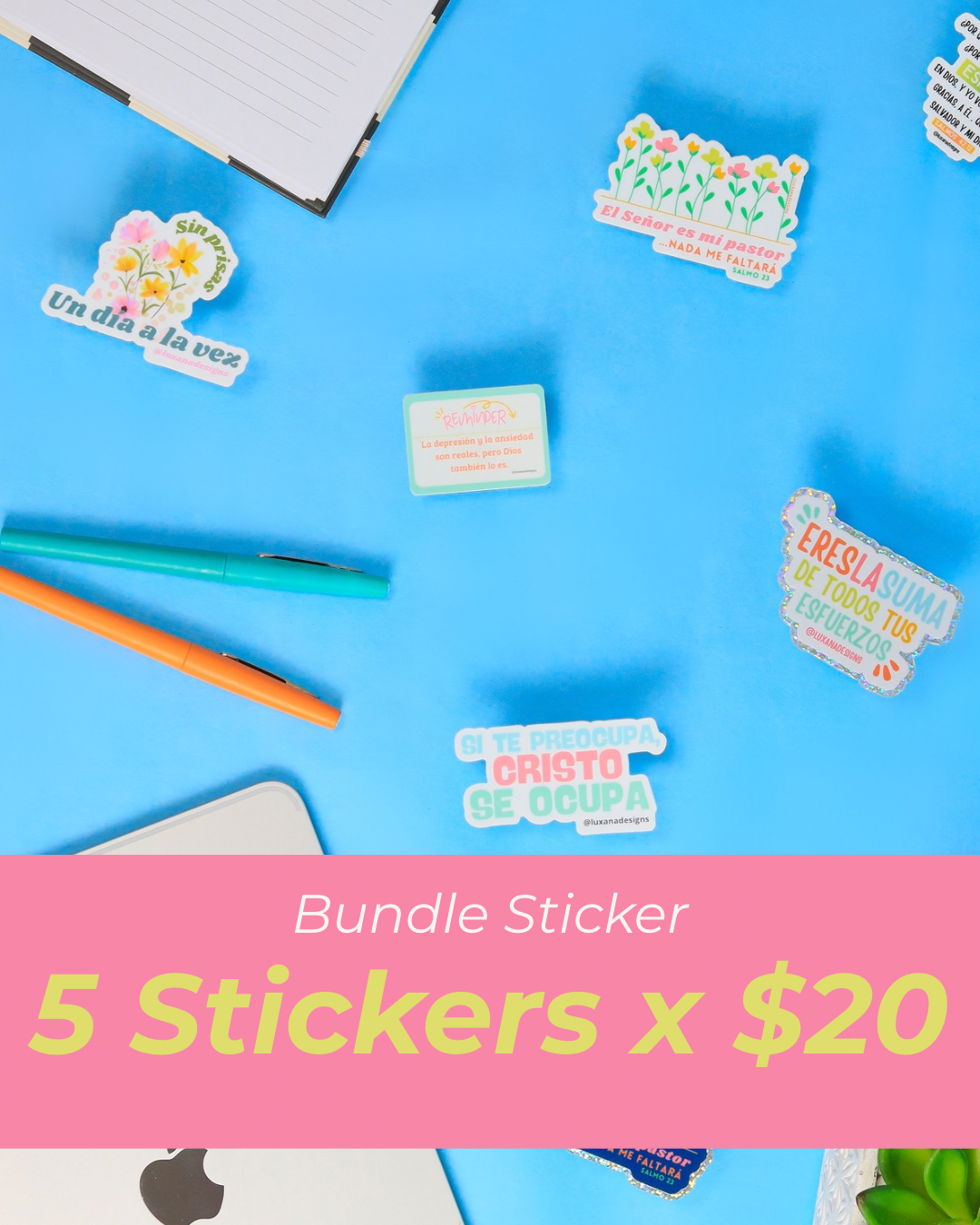 Paquete de 5 Stickers x $20