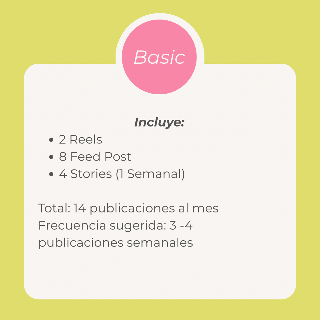 Paquete BASIC Redes Sociales