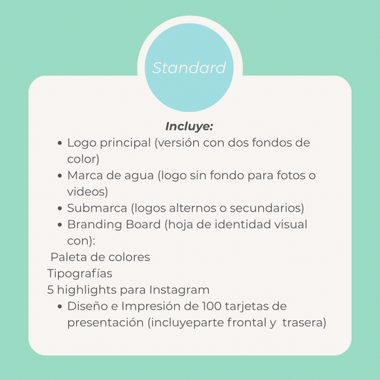 Paquete STANDARD Logo