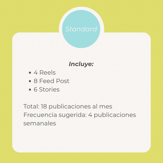 Paquete STANDARD Redes Sociales