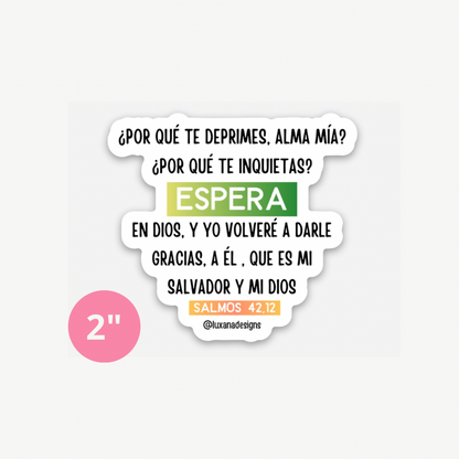 Salmos 42:12 Mini Sticker
