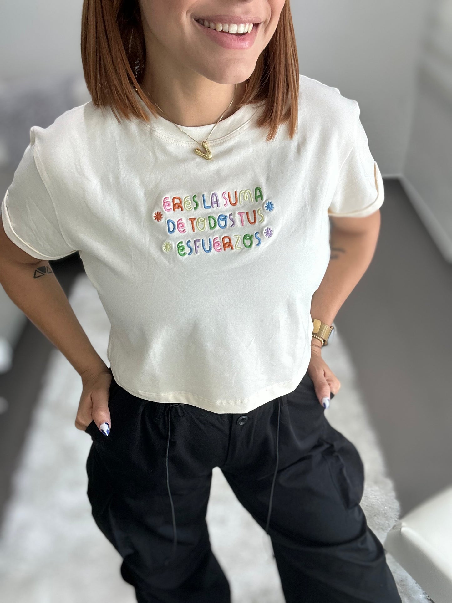 Eres la suma de todos tus esfuerzos Crop Top